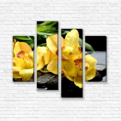модульные картины Желтые орхидеи