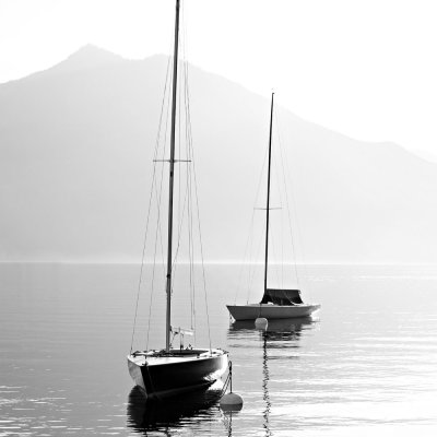 фотообои Лодки в тумане